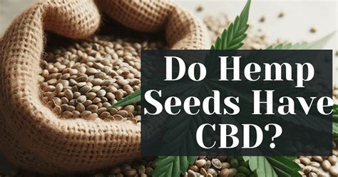 does hemp seed have cbd.